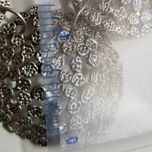 Dana Buchman Vintage Concho Silver Tone Necklace Nice Abstract - Picture 15 of 16